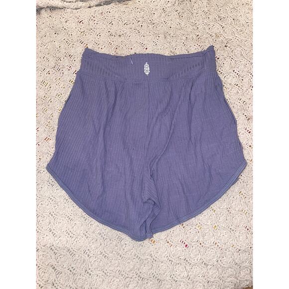 Free People Movement Can’t Handle This Rib Shorts Lace Up Lilac Size small - Picture 2 of 4